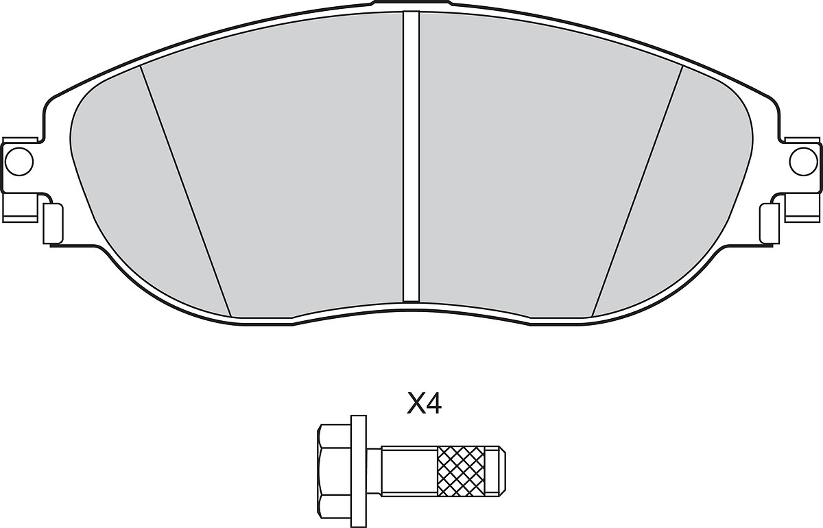 Jeu de 4 plaquettes de frein VALEO ref. 302889